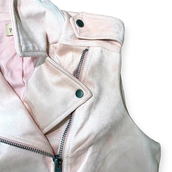 Philosophy Pink Faux Suede Moto Vest - Medium - Picture 5 of 9